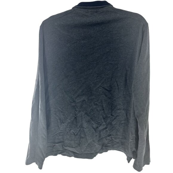 J.Crew Mens Grey & Navy Quarter-Zip Pullover Sweatshirt Size M - Picture 2 of 5